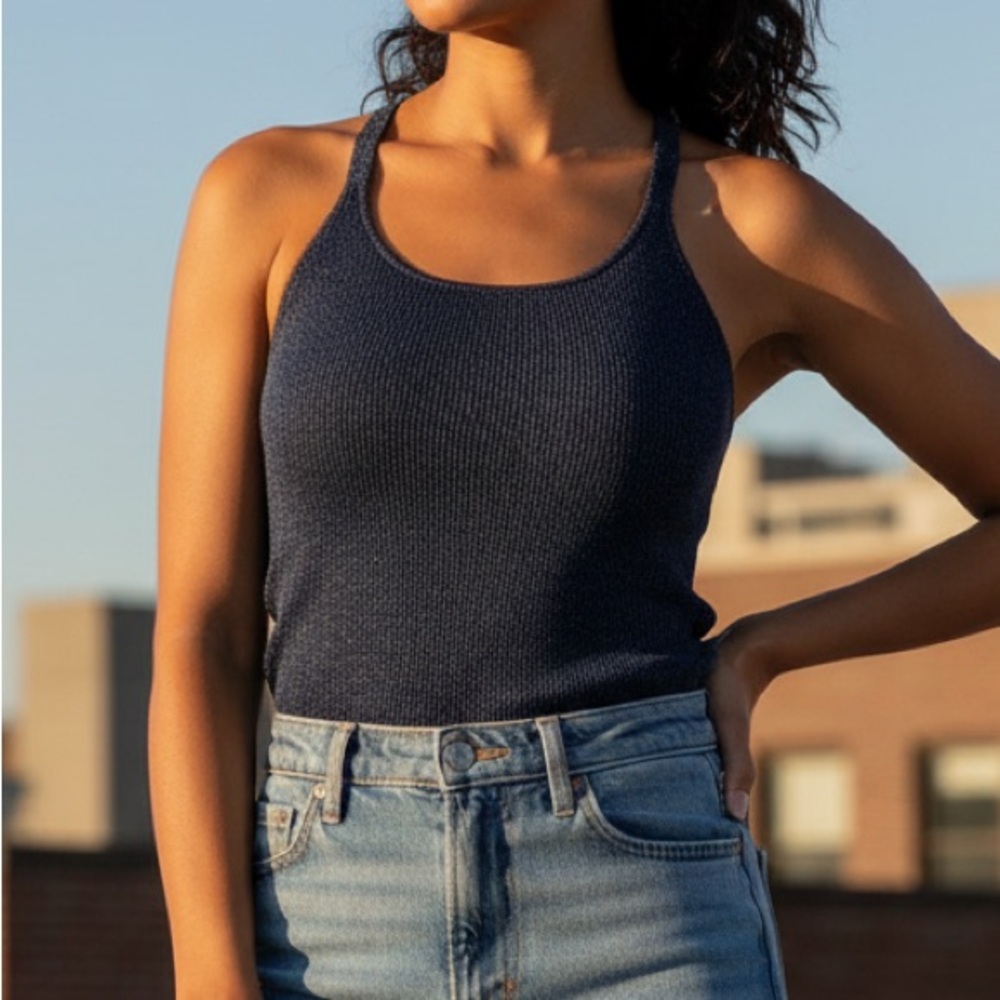 Banana Republic Dark Gray Sparkle Tank Top
